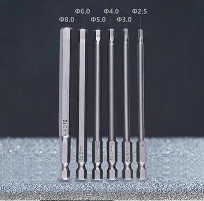 8pcs 100mm Hex Head Allen Wrench Drill Bits Set SAE Metric Allen Electric Hexagonal Bit Screwdriver Socket Bit Power Tool Parts