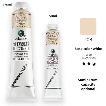 Marie's Oil Paint 170ML Oil Painting Art Creation Pigment Large Oil Paint Paint Single Commonly Used 24 Colors