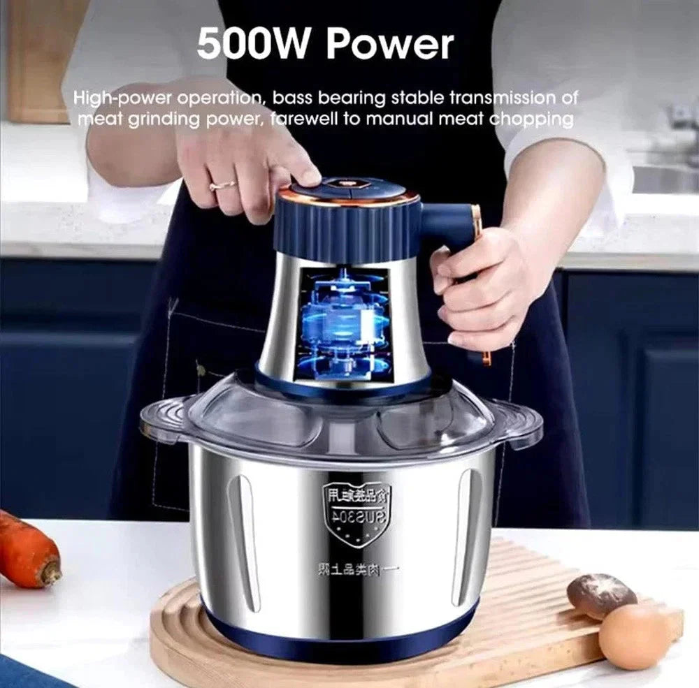 5L Electric Meat Grinders Multifunctional Vegetable Slicer Chopper 304Stainless Steel Food Processor Mixer Machine Kitchen Tool