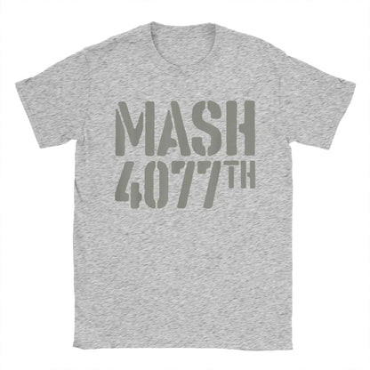 Oversized T Shirt Summer Men MASH 4077 Hipster T-Shirts  Pure Cotton Tee Shirt for Mens Awesome Printed Short Sleeve Top Tees