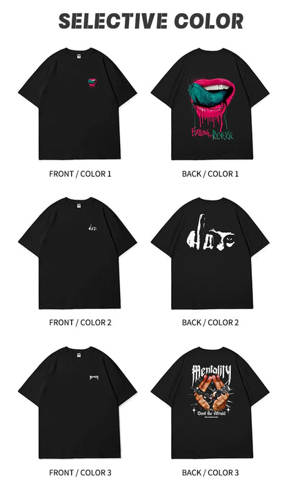 Men's and women's Short-Sleeved T-shirts Funny Abstract Pattern T-shirts 100%Cotton Streetwear Casual Fashion Oversized T-shirts