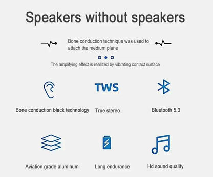 Bone Conduction Speaker Vibration Stereo Audio Digital TWS Wireless Smallest Speakers Dropshipping Mini Portable Metal Speaker