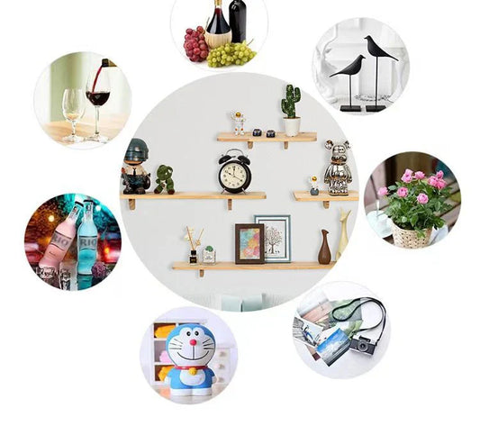 Floating Shelves for Wall Decor,Soild Wood Wall Mounted Shelf for Bathroom,Bedroom,Living Room Kitchen Storage&Decoration