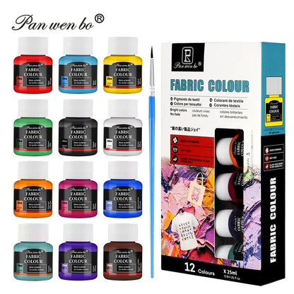 Acrylic Paint Set 6/12 Colors 25ml,Water-Proof Portable Art Rich Pigments for DlY Craft,Drawing,Painting,Canvas, Rock