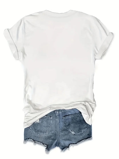 Women'S Floral Print T-Shirt Paris Flower Design Casual Crew Neck Short Sleeve Top All Season Wea  shirts for women  y2k top