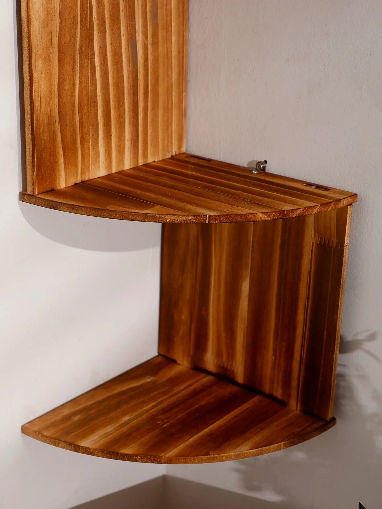4-Layers Wooden Wall Shelf wood Color Wall Mounted Display Stand Home Organizers Storage Bookshelf Plant Holder Home Appliance