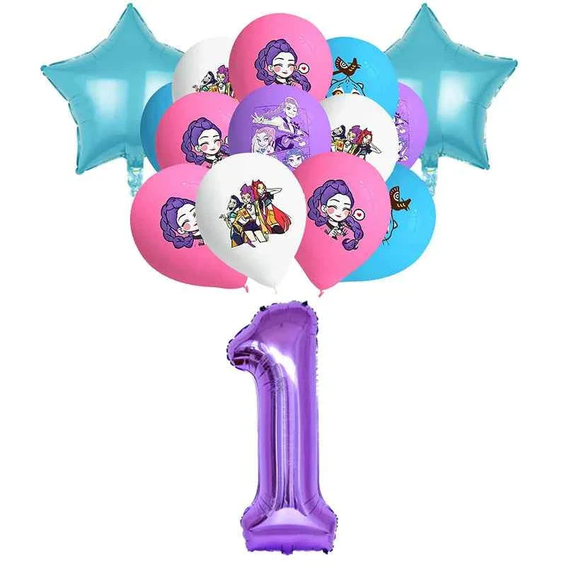 K-Pop Demon Hunters Birthday Decorations Girls Birthday Party Tableware Balloons Set Cup Plates Girls Favor Kpop Warriors Supply