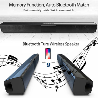 Soundbar Speakers, Bluetooth 5.3, Stereo Soundbar Surround Sound Home Cinema with Remote Control, Support RCA AUX TF-Card