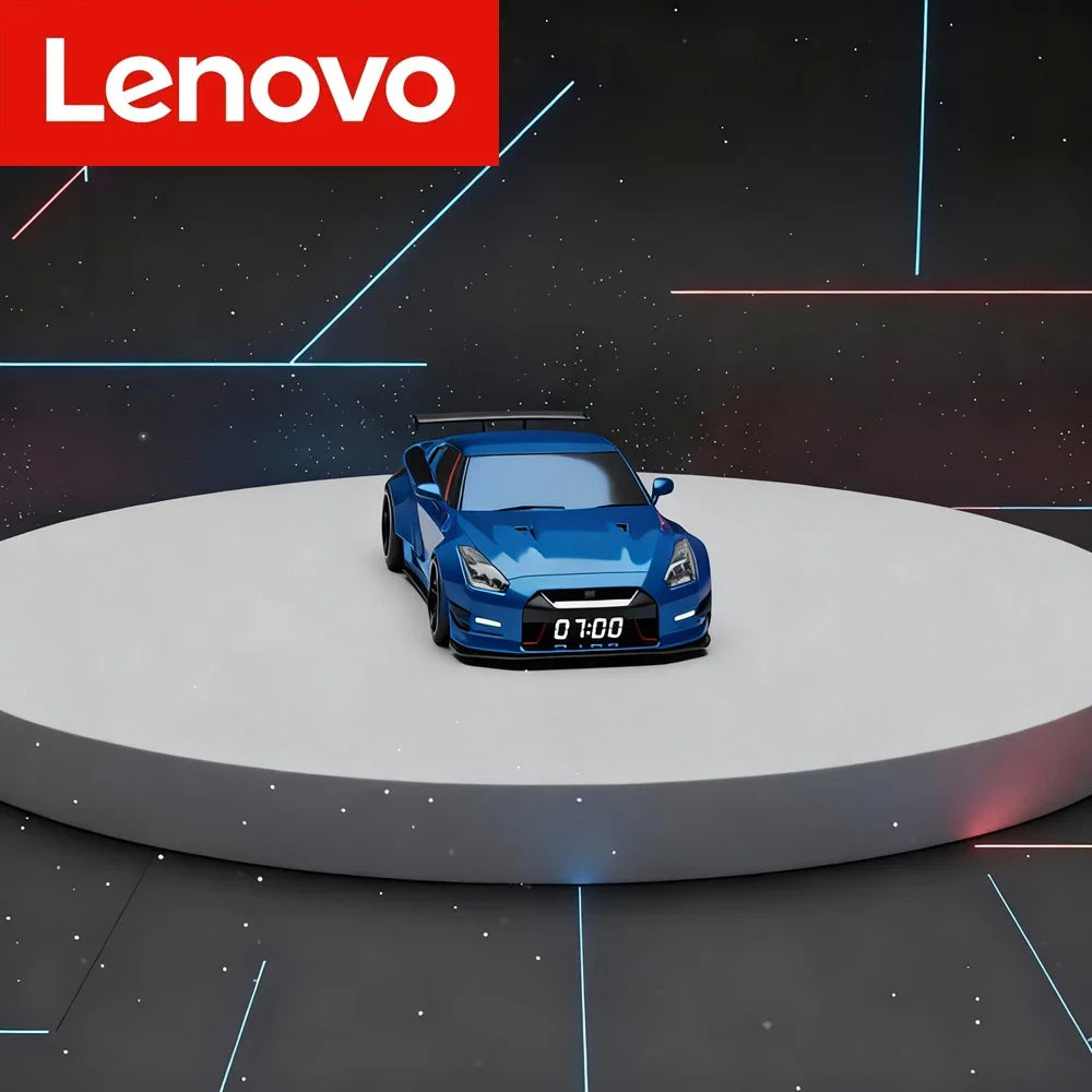 Lenovo New Hypercar-shaped Novelty Alarm Clock Realistic Engine Light Effects Portable Creative Desk Decor For Perfect Gift