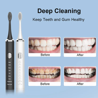 Electric Toothbrush Sonic Electric Toothbrush For Teeth Brushes Vibration Dental Tooth Cleaner USB Rechargeable Tooth Brush Case