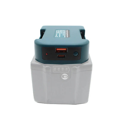 Li-ion Battery Parts Adapter For DEWALT 20V DCB200 For Makita 18V BL1830 Lithium Batteries Case Type C USB Power Bank Charger
