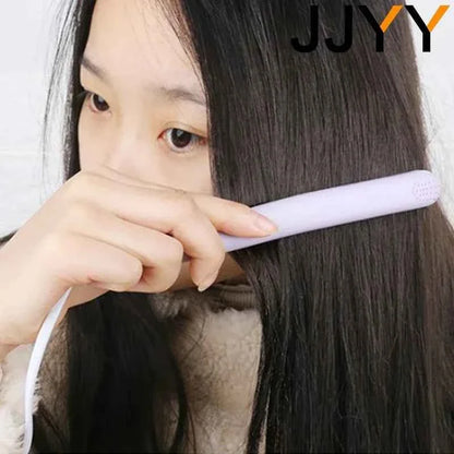 Mini Hair Curling Iron Straightener Small Electric Dual Purpose Bangs Splint for Straight Curly Hair