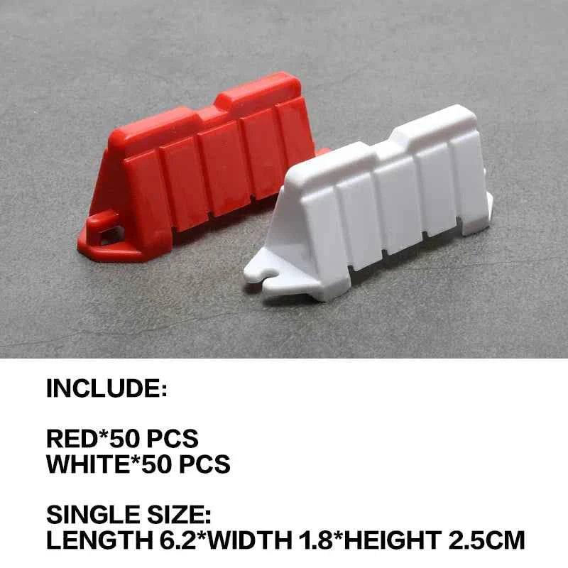 RC Car Road Barriers Remote Control Car Accessories Drifting Race Track Barrier Traffic Splicing Stereo Roadblock Traffic Scene