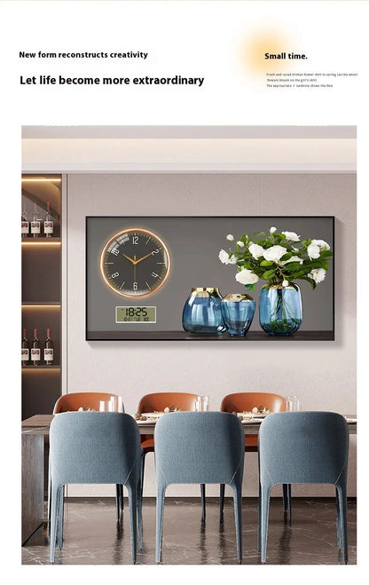 Large Size Aluminum alloy framed Artwork Wall Clock, Luxurious Muted Quartz Clock for Home Decor,living Room,bed Room Décor