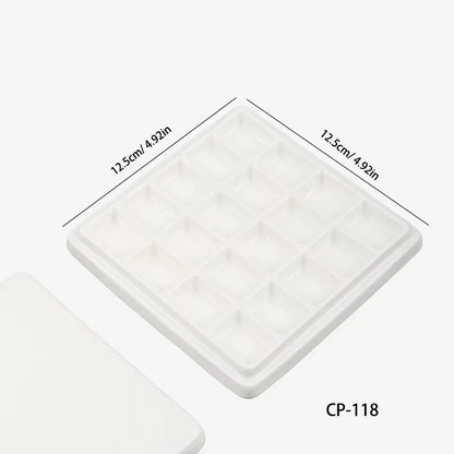 Artsecret 1 pc Simple White Ceramic Multi-Compartment Palette Pigment Mixing Palette Art Supplies Multiple Variants Available