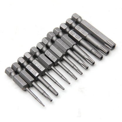 50-75-100mm Hollow Plum Blossom Extended S2 Bit Hexagon Handle Screwdriver Bit Screwdriver Tool Set