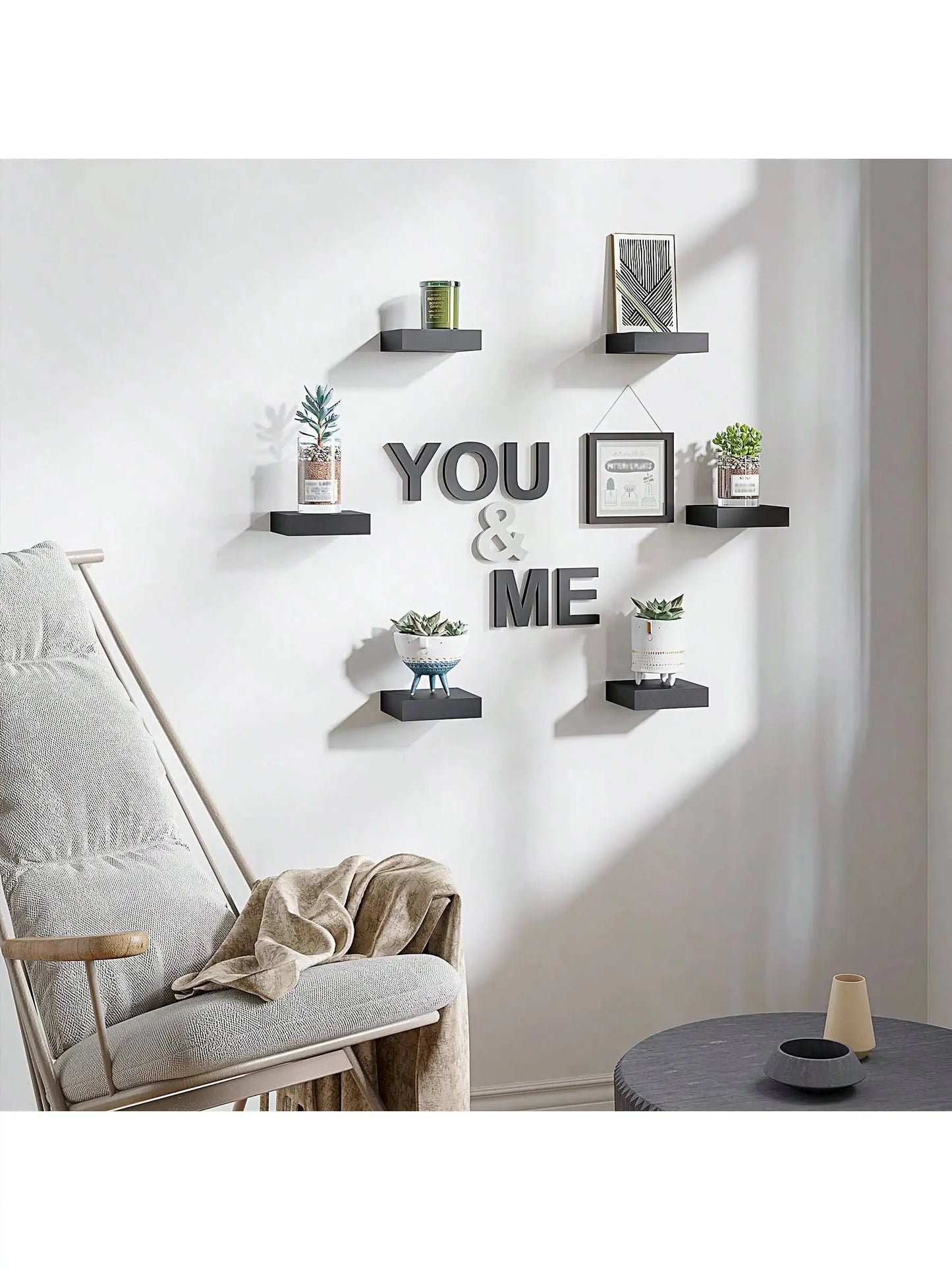 Square Floating Shelf Wood Wall Small Shelves for Living Room Decor Display Stand Bedroom Bathroom Decorative Floating Shelf