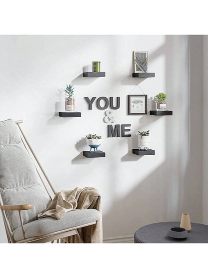 Square Floating Shelf Wood Wall Small Shelves for Living Room Decor Display Stand Bedroom Bathroom Decorative Floating Shelf