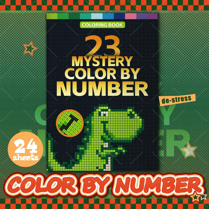 MYSTERY COLOR BY NUMBER Cartoon Animal artwork by digital adult Coloring Book DIY Painting Drawing Coloring By Num