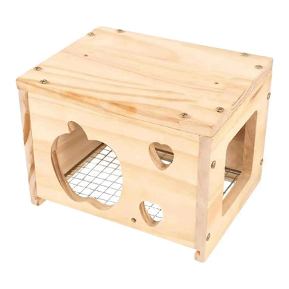 Bird House Wood Nesting Box Parrot Hideaway Rest Hut Cage Decor Accessory for Budgies Cockatiel Indoor Aviary