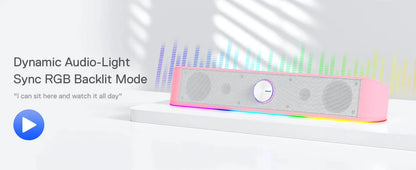 Redragon GS560 Adiemus RGB Desktop Soundbar - 2.0 Channel USB-Powered Gaming Speaker