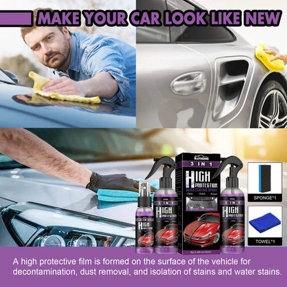 3 In 1 Car Ceramic Coating Spray High Protection Shine Armor Ceramic Car Wash Car Shield 30/100ml Polishing Spraying Wax Tools