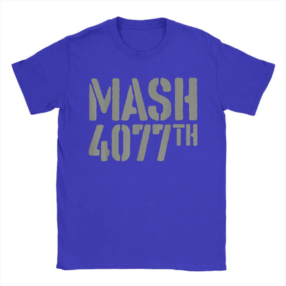 Oversized T Shirt Summer Men MASH 4077 Hipster T-Shirts  Pure Cotton Tee Shirt for Mens Awesome Printed Short Sleeve Top Tees