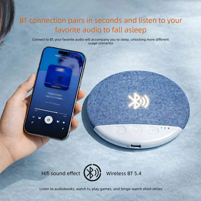 Mini Sleeping Bluetooth Speaker Nature Sound White Noise Soundbar Wireless MP3 Music Player Ultra Thin Timed Shutdown Audio Pla