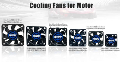RC Motor Waterproof Fan 25/30/35/40/45/50mm 10000-30000RPM 5V-12V DC Rapid Cool Cooling Heatsink for Brushless Motor 28/36/42mm
