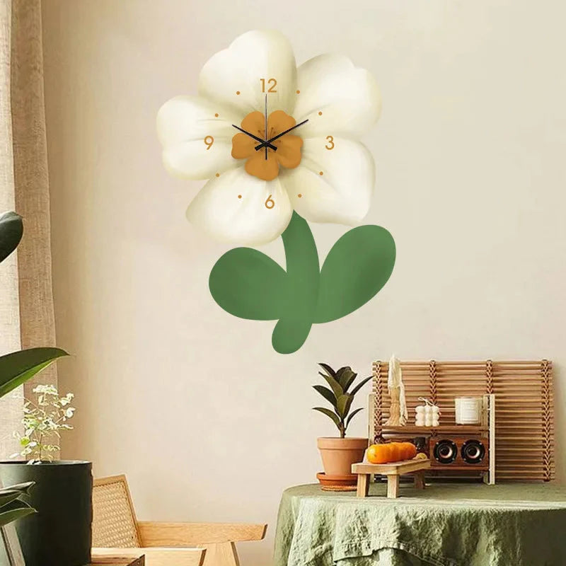 Light Decorative Clock Hanging Restaurant Simple Creative Crystal Porcelain Wall Hanging Clock Quiet Room Clock