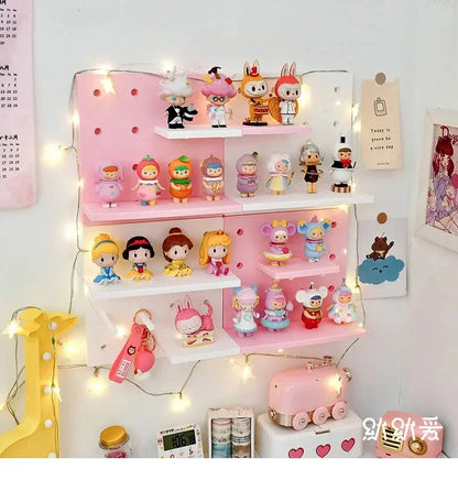 Home Decor Wall Shelves Decoration Hole Board Wall Storage Rack Storage Shelf Kitchen Bedroom Hanging Wall Shelves Wall Decor