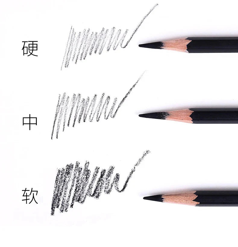 Specialized Sketch Charcoal pencils,Hard,Neutral,Soft Refills,Drawing Pencils,Art Student,Master Fine Arts Supplies 12pcs Box