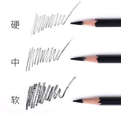 Specialized Sketch Charcoal pencils,Hard,Neutral,Soft Refills,Drawing Pencils,Art Student,Master Fine Arts Supplies 12pcs Box
