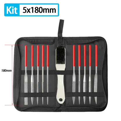 Diamond Mini Needle File Set for Carpentry Jewelry Stone Glass Metal Ceramic Polish Carving DIY Craft Woodworking Hand Tools