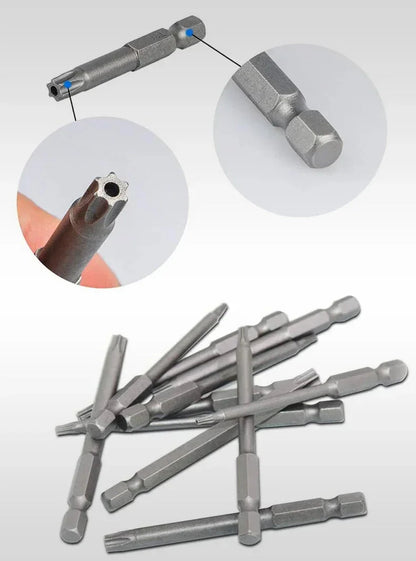 50-75-100mm Hollow Plum Blossom Extended S2 Bit Hexagon Handle Screwdriver Bit Screwdriver Tool Set