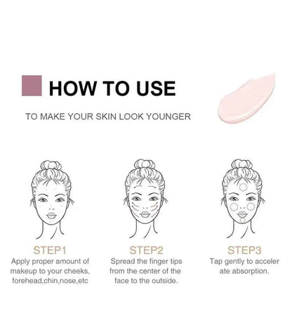 Smooth Liquid Foundation Cream Moisturizing Waterproof Concealer Modify Skin Tone Cover Acne Spots Full Coverage Face Make Up