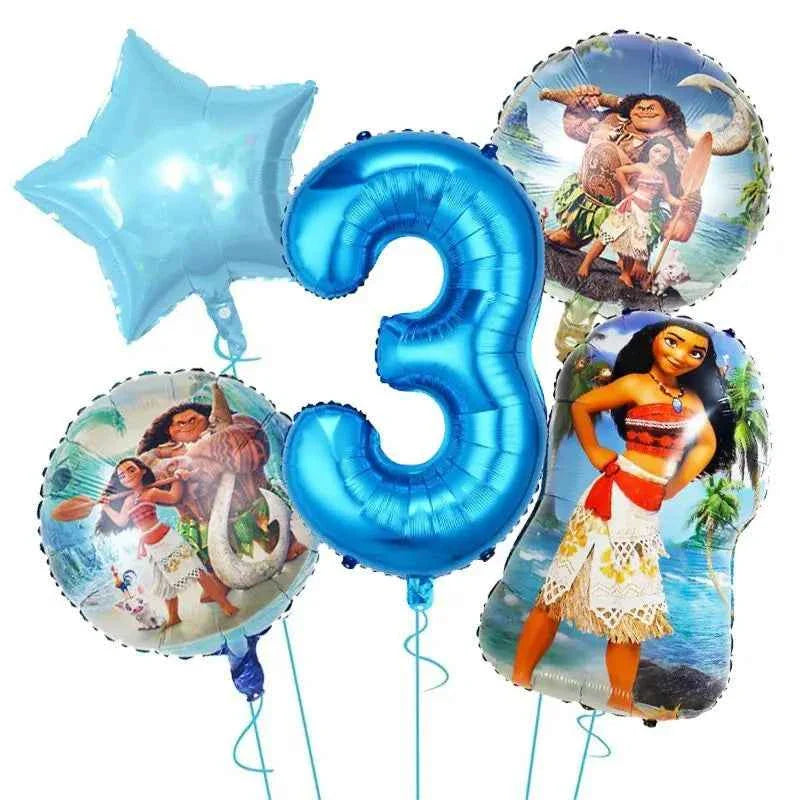 Moana Party Decorations Balloons Set Tableware Napkins Cups Plates Backdrop Kit Disney Vaiana Theme Happy Birthday Deco Supplies