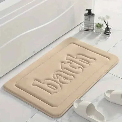 Bathroom anti slip floor mat soft bathroom mat water absorbing bath mat 1.2cm thick flannel fabric door mat home decoration
