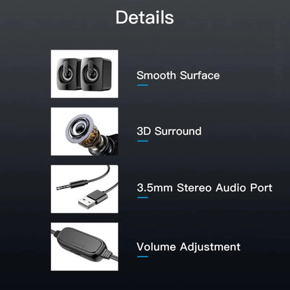 Computer Speaker For PC Laptop Desktop Caixa De Som Sound Box Music Audio System Bocina Column Acoustics Coluna Amplified Unit
