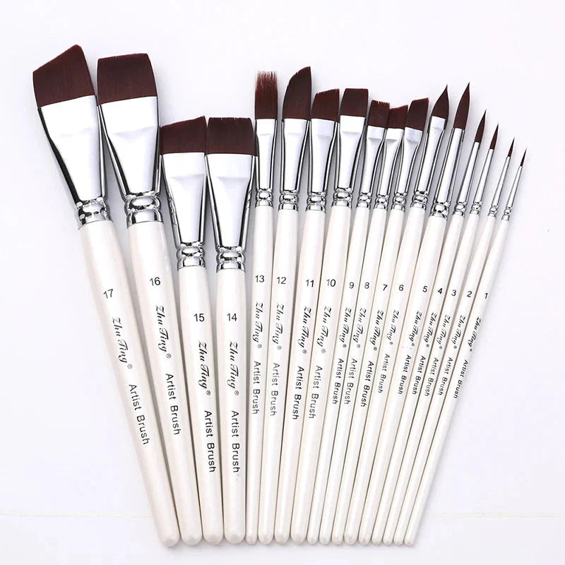 Body Pinting Face Body Art Paint Multifunctional Professional Paint Brushes Set Wooden Handle Nylon Brush Oil Painting Brushes