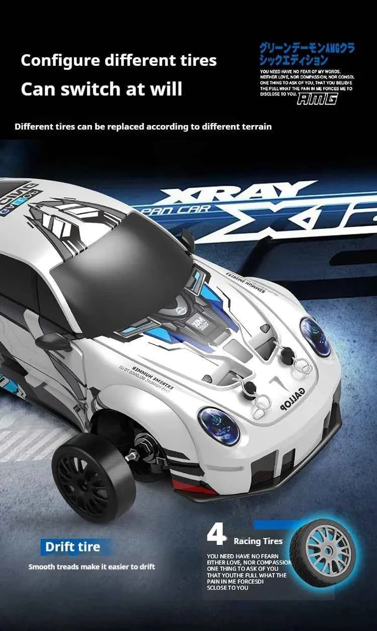 RC Drift Car 1/26 Realistic Race Car 4WD Mini RC Car 2.4Ghz Control Smooth Drifting Action Boys Toys RC 4x4 Fun for All