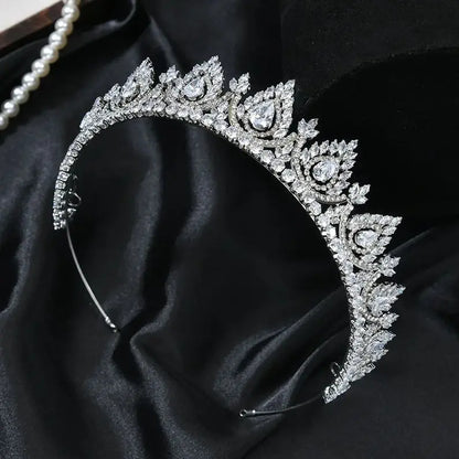 Moonseyon Vintage Crystal Bridal Tiara - High-Grade Cubic Zirconia Wedding Headpiece for Brides & Pageants