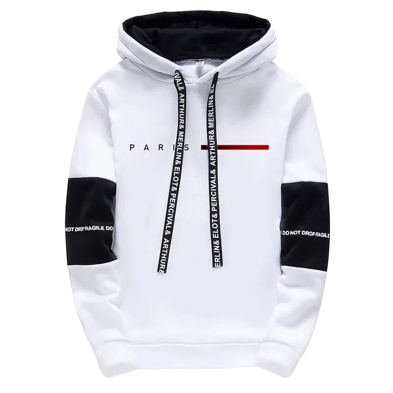 Paris Fashion Hoodies for Men High Quality Hooded Long Sleeve Sweatshirts All Season Daily Casual Sports Pullover Men's Clothes