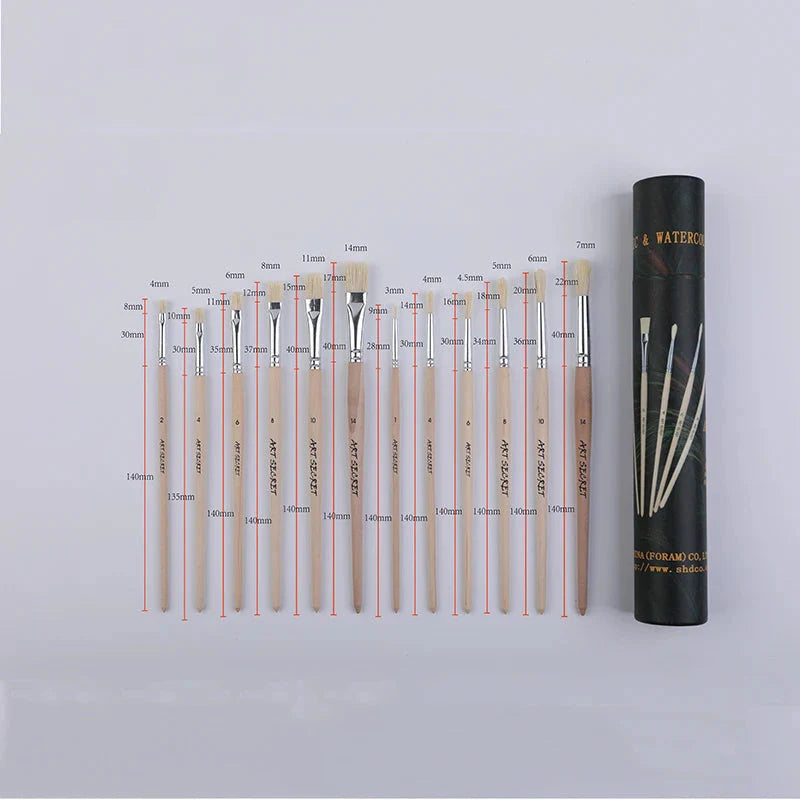 Art Secret #1201 #1203 #1204 Professional Painters For Acrylic And Watercolor Brush Sets (12 Pieces) Art Supplies