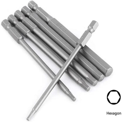 8pcs 100mm Hex Head Allen Wrench Drill Bits Set SAE Metric Allen Electric Hexagonal Bit Screwdriver Socket Bit Power Tool Parts