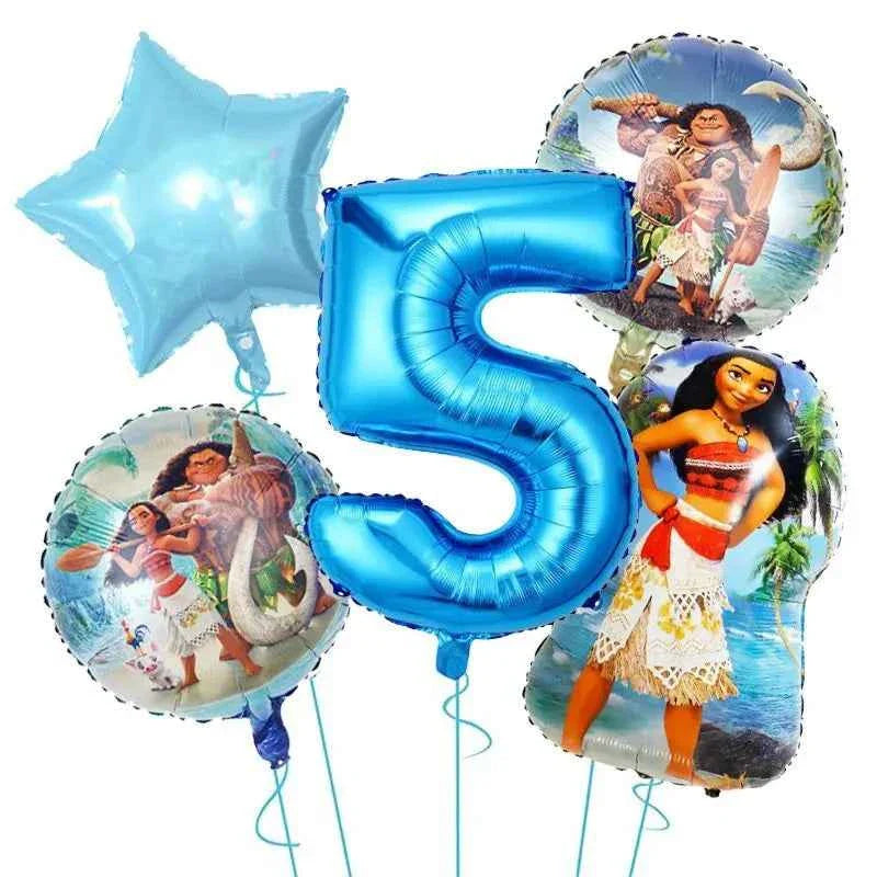 Moana Party Decorations Balloons Set Tableware Napkins Cups Plates Backdrop Kit Disney Vaiana Theme Happy Birthday Deco Supplies