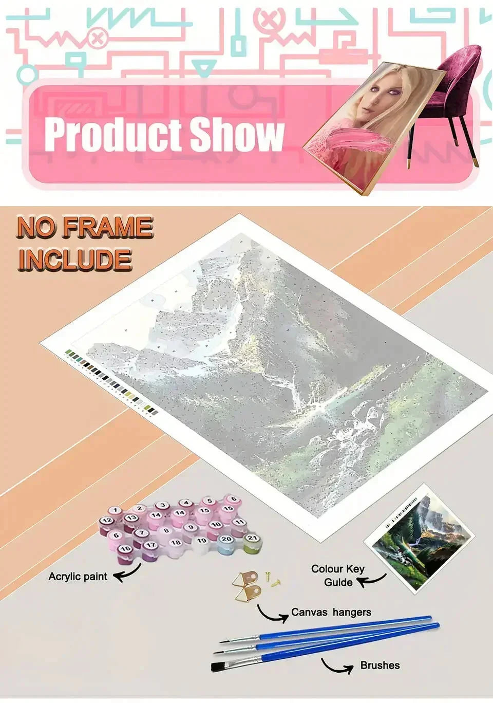 Paint By Number Woman Drawing on Canvas HandPainted Art Gift DIY Pictures By Number Flower Girl Kits Home Decoration