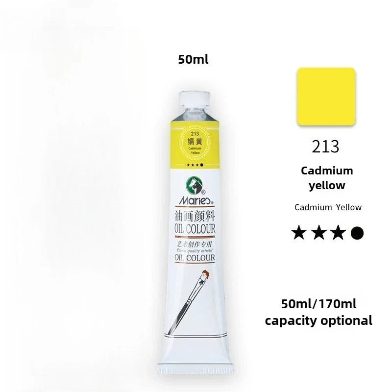 Maries Oil Paint 50ML Oil Painting Art Creation Pigment Large Oil Paint Paint Single Commonly Used 24 Colors