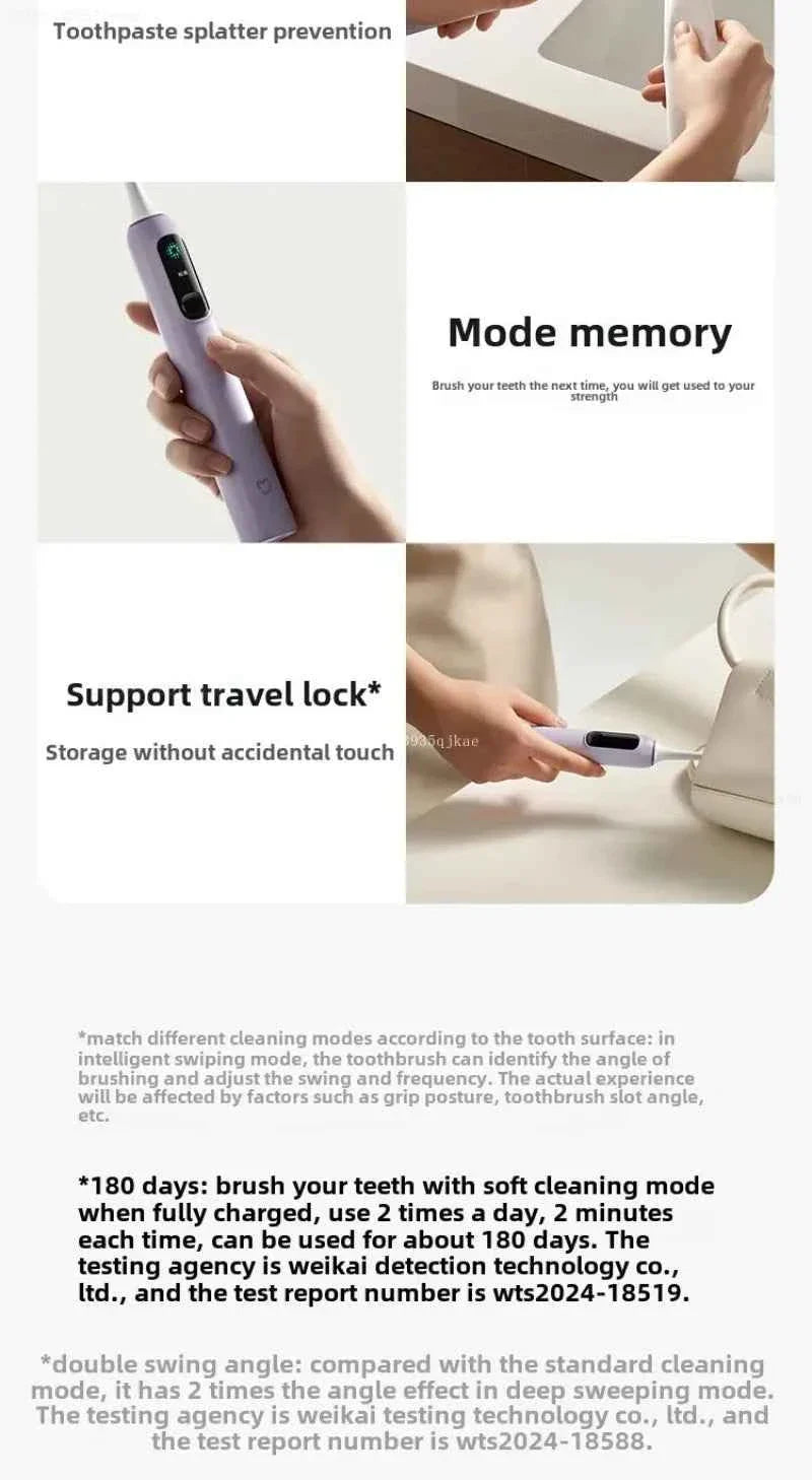 Mijia Sonic Sweep Vibration Electric Toothbrush Pro Intelligent Tooth Surface Recognition Digital Display Reminder