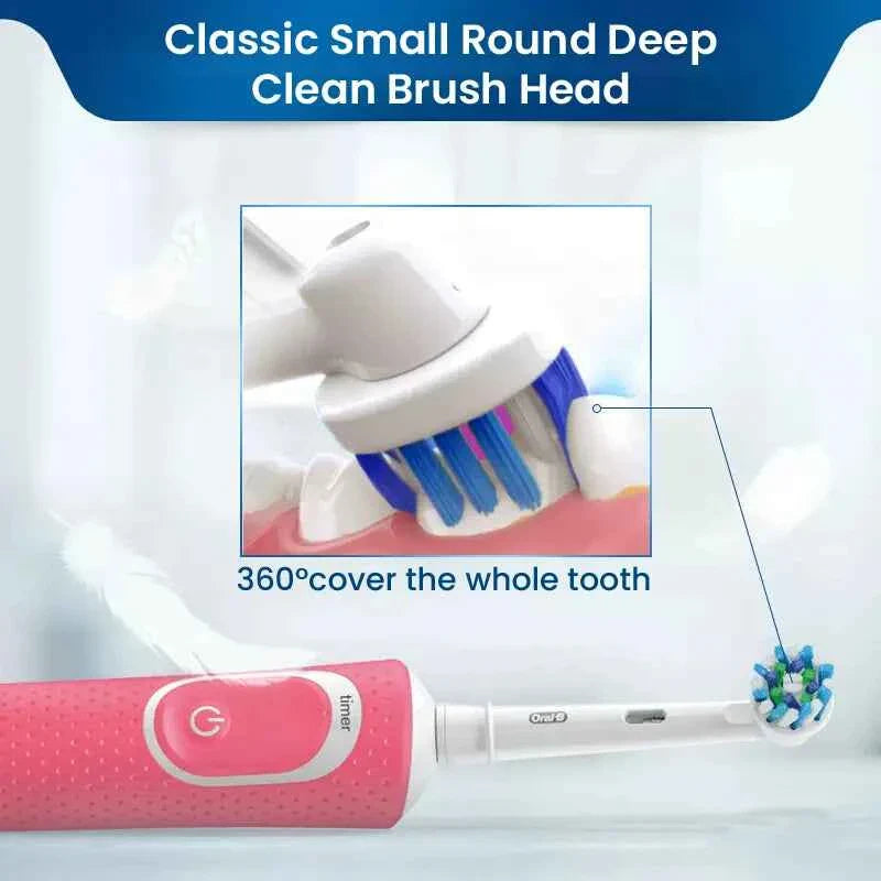 Oral B D100 2D Vitality Electric Toothbrush Timer 7600Rpm Cross Action Deep Cleaning and Whitening Teeth Tooth Brush